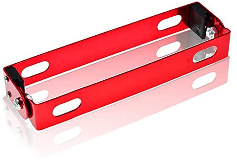 Einstellbare klappbare Motorrad-Kennzeichenhalterung Motorrad-Rücklicht-Kennzeichenhalter for ATV Dirt Bike Motorrad (Fahrzeugzubehör) (Color : Rood)