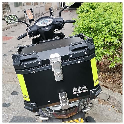 Aufbewahrungsbox Universal Top Case Motorradkoffer 36L 45L 55L 65L Motorrad Topcase Alu Rollerkoffer Heckbox Motorrad-Heckkasten Mit Press-Lock-Schließsystem, Für Lager Helm Großes Gepäck (Color : A