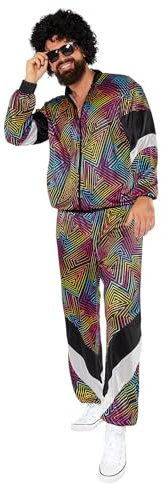 amscan 9919059 - Disfraz unisex de los años 80 para adultos (talla del pecho: 116,8 cm)
