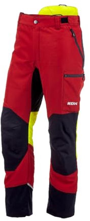 KOX Schnittschutzhose Duro 3.0 Rot/Gelb Größe 52