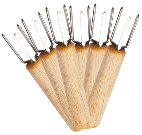 MAGICLULU 6pièces Lot De Fourchettes à Maïs Réutilisables Supports Multifonction Accessoires Pratiques Pour Barbecue Et Cuisine Compacts Etfaciles à Ranger