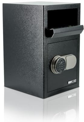 EINWURFTRESOR MIT EINWURFKLAPPE MIT FINGERPRINT PIN-CODE SCHLOSS | FINGERABDRUCK SCANNER