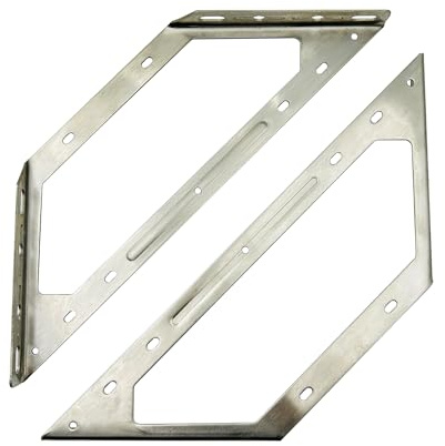 LIKERAINY 90 Grad Winkelverbinder 270x270mm Winkel Klammern Dreieck Form Ecke Klammer Eisenmetall Möbelverbinder Winkel Verschluss Stuhl Regal-Stützverbinder 2 Stück