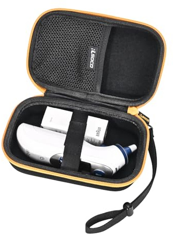 RLSOCO Tasche für Braun ThermoScan 7 Ohrthermometer BRAIRT6520/ThermoScan 7+ IRT6525WE/ThermoScan IRT6515 Ohrthermometer (Nur Tasche)