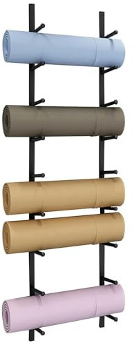 Miuxe Yogamatten-Aufbewahrungsregal Aus Metall, Wandhalterung Für Yogamatten, Schwebendes Regal Für Heim-Fitnessstudio-Zubehör, Organizer Für Schaumstoffrolle, Trainingsmatte, Yoga-Stein, Skateboard