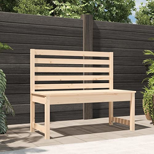 Bulliing Gartenbank Wetterfest 109 cm Massivholz Kiefer Gartenbank Holz Gartenbank Mit Lehne Garten-Eckbank