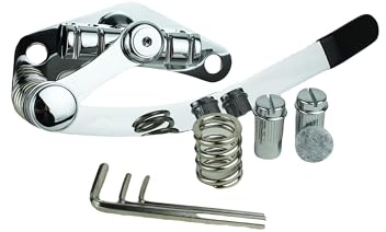 Guyker Tremolo Gitarrenbrücke Stop Bar, Tune-O-Matic Style Bridge Stopbar Saitenhalter Kompatibel mit LP SG E-Gitarren Ersatzteil (TM85X, Chrom)