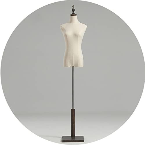 QXGJTLI Weiblicher Schaufensterpuppen-Torso, Halbkörper-Schneiderpuppe, Halbkörper-Schneiderpuppe ohne Kopf zum Aufbewahren von Kleidung, 155-180 cm höhenverstellbar