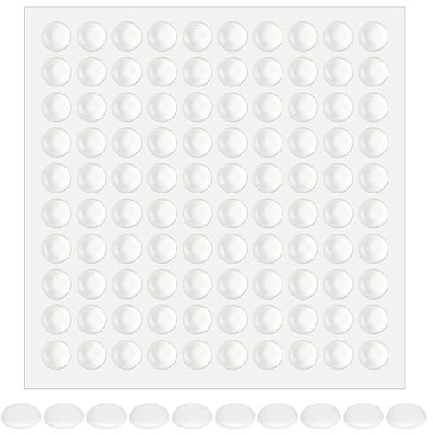 WOLMIK Pies de goma transparente – 100 almohadillas adhesivas para amortiguar el sonido, almohadillas autoadhesivas para muebles, almohadillas de silicona transparente para muebles, mesas de vidrio,
