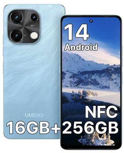 UMIDIGI Note 100 Handy, Android 14 Smartphone ohne vertrag, 120HZ Octa-Core, 16(8+8) GB+256GB Handy ohne vertrag, 6.8 Zoll, 50MP, Face & Fingerprint, NFC, 5000mAh, GPS, Smartphone dual SIM
