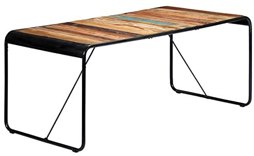 Xichuzi Esstisch, Küchentisch, Esszimmertische, Esszimmermöbel, Esszimmer, Couchtisch, Esstischgruppe, Tisch, 180x90x76 cm Altholz Massiv