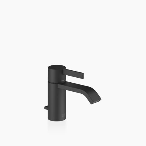 Dornbracht IMO Waschtisch-Einhandbatterie, mit Ablaufgarnitur, Ausladung 125mm, 33500671-33, Farbe: Schwarz Matt