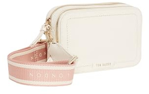 Ted Baker Women's S283916IVORYO/S Webbing Leather Small Crossbody Camera Bag, Ivory