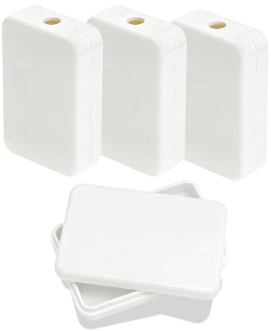 LOLANIUT 4 pièces boite de dérivation ABS blanche 55x35x15mm, boite derivation etanche, mini boite de dérivation compacte, boite de jonction, boite de derivation electrique pour atelier maison