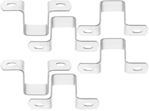 OATIPHO Lot de 6 Pinces en U en Acier Inoxydable 304 Connecteurs pour Tubes Carrés 20X20 MM Colliers de Serrage Robustes pour Fixation de Tuyaux Usage Intérieur et Extérieur