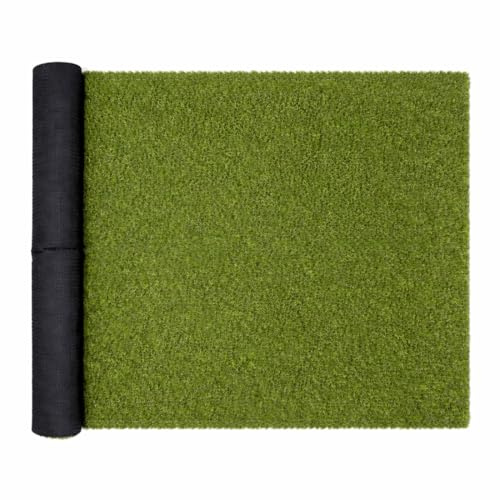 Acomoda Textil – Césped Artificial Alta Densidad 7mm para Interior Exterior. Rollo Hierba Sintética con Orificios Drenaje y Fácil Instalación para Jardín, Terraza, Piscina (Altura 7mm, 1x5m)