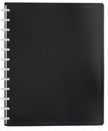 Viquel Reliure Geode Porte documents en plastique Grande capacité 80 Vues - 40 pochettes amovibles en polypropylène Noir