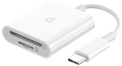 nonda USB-C to SD/MicroSD Card Reader, Type C Card Adapter Thunderbolt 3 SD/TF Memory Card Reader for iPad Pro 2019/2018, MacBook Pro 2019/2018, MacBook Air 2018 and More Type-C Devices , White