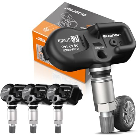 Jsueng PMV-C010 TPMS Sensor fit for Toyota Lexus Scion, Tire Pressure Monitoring System Sensor Replacement for RAV4 Camry Corolla Yaris Prius Replaces 42607-06020 4260706060 4-Pack 315MHz
