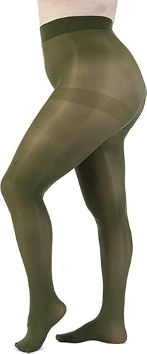 LEELA LAB, Curvy-Strumpfhose für Damen, Halbtransparente 50-Denier-Strumpfhose, Winterstrumpfhose, Made in Italy