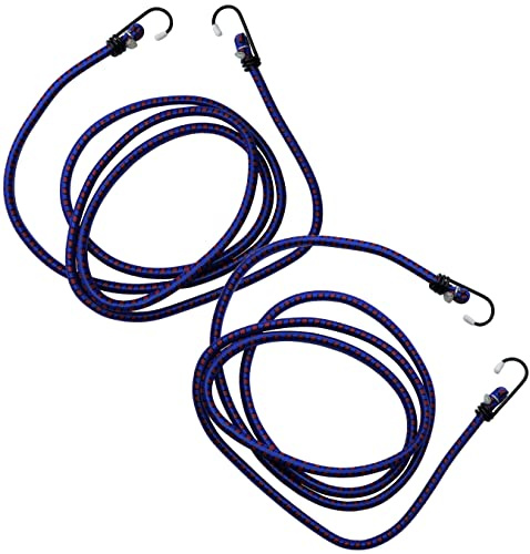 AERZETIX - C53711 - Satz von 2 - Schnur/Spanner/gepäckseil/gepäckspanner/elastisches Seil für gepäck mit 2 gurthaken 200 cm - Befestigung von Plane erweiterung - Auto Moto Motorrad