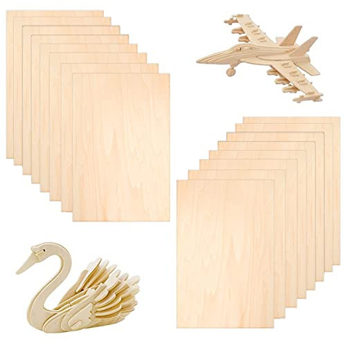 SENENQU 30 Stück Lindenholz 1.5 mm, Sperrholzplatte Holz Sperrholz 200 x 100 mm x 1.5 mm, Holzplatten zum Basteln für Laserprojekte, DIY Modell, Kunst und Handwerk, Gemälde