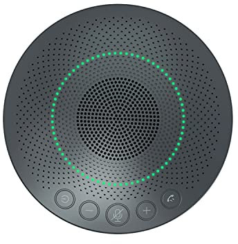 Matosio BluePod - Altoparlante e microfono per conferenze wireless, Bluetooth e USB, funzione VoiceLoc e VoiceCap con 6 microfoni omnidirezionali, per sala riunioni o telelavoro