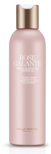 GELLÉ FRÈRES Gel Doccia Donna, Bagnoschiuma Delicato profumato, per pelli sensibili, normali e secche, detergente delicato, senza sapone, pH neutro, Rosa Damascena, 200 ml, Prodotto in Francia
