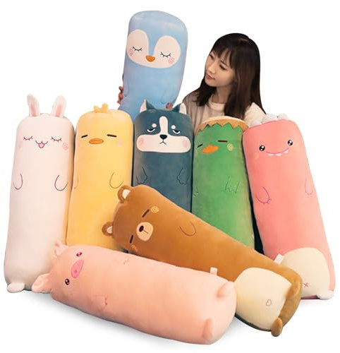 AMOZO Langes Ente Kuscheltier Plüschtiere, Kawaii Ente Stofftier langes Kissen Plüsch Süße Seitenschläferkissen für Kinder Jungen (70cm, Duck)