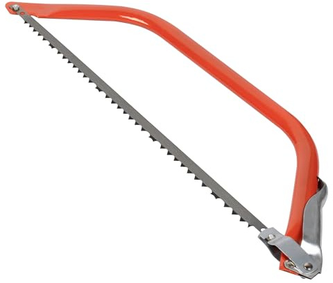 Jazooli Heavy Duty Hand Tools - 21 Inch Bow Saw, Garden Saw, Wood Saw - Ideal Wood Cutter, Log Cutter for Small to Medium Trees, Bushes, Dead Branches - Stainless Steel, Orange