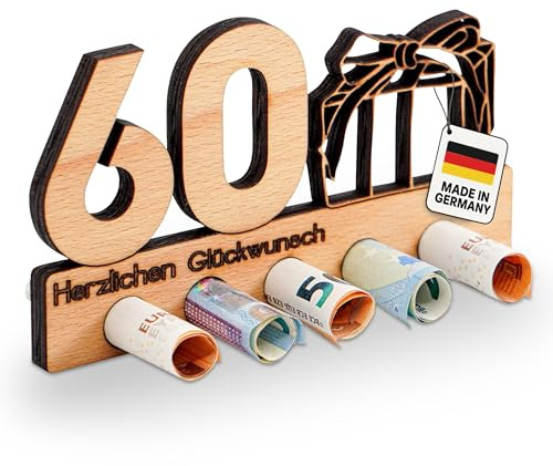 DARO Design - 60. Geburtstag Geldgeschenk Holz