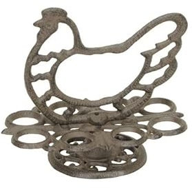 Gwenys Haus Eierhalter Huhn Gusseisen, Maße: ca. L19xB13xH17,5cm