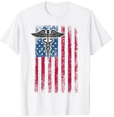 American Flag Staff of Hermes National Nurses Day T-Shirt