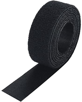 KS24 Products Kabelbinder Klett schwarz 16 mm x 1 m auf Rolle | Klettband Kabelbinder mit Mikrohaken