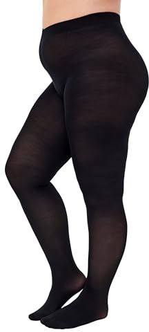 Zizzi Strumpfhose Große Größen Damen 100 DEN - Blickdichte Strumpfhosen im 2er-Pack - Guter Halt - Weiche Nylonstrumpfhosen aus Polyamid/Elastan - 2 Stück