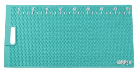 14 x 28 inch Measurable NonSlip Fish Fillet Mat with Fish Ruler | Heavy Duty Rollable,No Need Fish Grippers,Fish Bait Cutting Board for Filleting,Cutting,Cleaning,Large Size Fish Cleaning Mat
