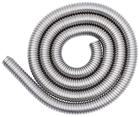 Uonlytech Gaine Métallique De Protection pour Câble Acier Inoxydable Tube Fileté Argenté Usage Industriel Et Domestique Protection Abrasion Mètres