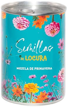 Kit para Plantar Flores en Caja - Semillas de Flores de Colores - Regalo Original para Amigos, Familiares, Fiestas y Cumpleaños - Regalo Ecológico de Viaje - Fácil de Usar (Locura)
