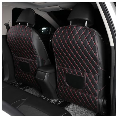 MNBHJGR 2 Stück Auto Rückenlehnenschutz für Renault Clio 5 | Zoe | Captur 2 | Arkana | Kadjar | Megane 4 2019-2023 2024, Autositz Kickschutz mit Taschen,B