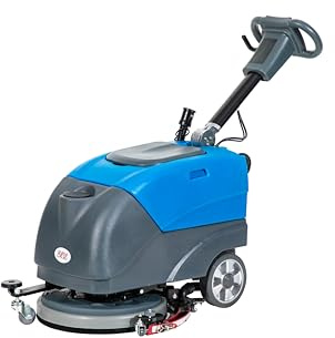 TORDXICS Commercial Floor Scrubber Machine with brushes， 15 Brush 8 Gal Foldable and Portable Scrubber Walk-Behind cleaning machine ，180 Degree Rotation，floor scrubbing, floor cleaner machine