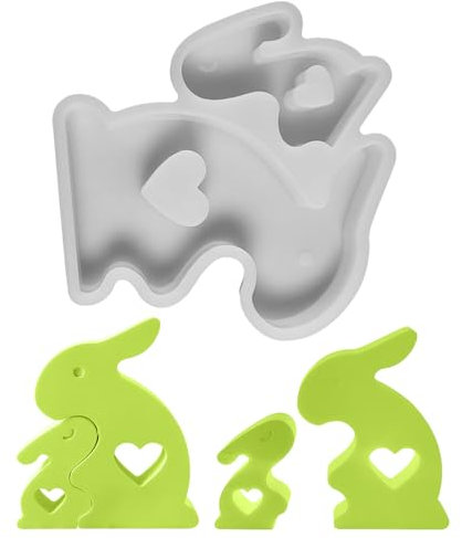 Silikonformen Gießformen Ostern Hase, Silikonform Hase Silikonform Ostern Hase Gießformen Silikon Gießform Ostern Gipsformen Zum Gießen Epoxidharz Formen (B)