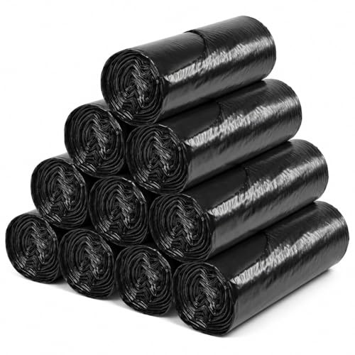 ANIKEES 200 Heavy Duty Black Bin Bags, Strong Large Refuse Sacks, Tear-Resistant Household & Commercial Waste Bags for Kitchen, Office, Garden & Cleaning