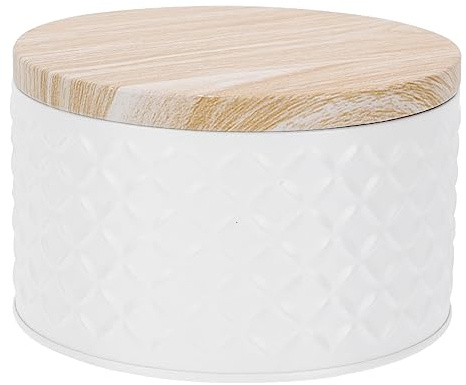 IMIKEYA Cake Storage Tin with Lid Tinplate Cake Box for Cupcakes Pastry and Treats Small Tin Storage Container for Birthday Wedding Christmas Party 5.39 X 5.39 X 3.27 in