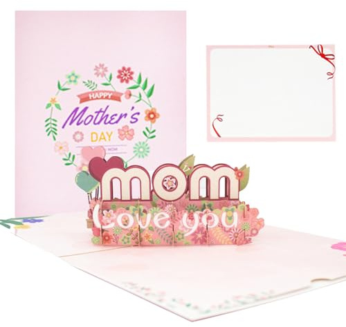 3D Pop-up Karte Muttertag Muttertag Karte für Mama – Inklusive Umschlag und Grußkarte, Kreativität Klappkarte Muttertagskarte, Geburtstagskarte mama, Geschenk für Mama, Muttertagsgeschenk