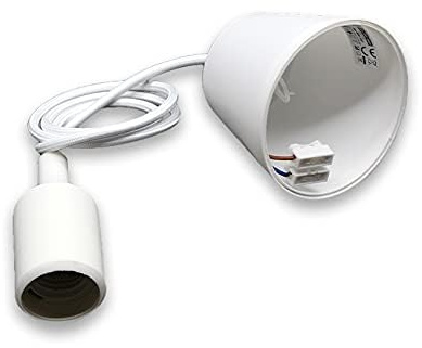 Brightium Douille à suspension en silicone E27 de couleur blanche. Idéal pour ajouter une touche moderne et élégante à n'importe quel espace. Parfait pour combiner avec diverses lampes.