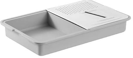 Multi-Functional Grater & Drainer Cutting Board, 6 in 1 Cutting Board with Containers Lids and Graters, for Slicing Shredding Grinding for Kitchens (A#)