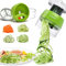 Cortador de Verdura, 4 en 1 Rallador de Verduras Calabacin Pasta Espiralizador Vegetal Veggetti Slicer Pepino, Espaguetis de Calabacin, Cortador Espiral Manual, Útiles de cocina prácticos