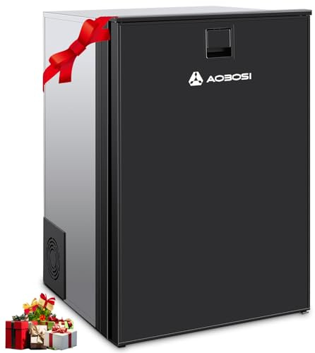 AAOBOSI 110L Kompressor Kühlbox, Kompressor Kühlschrank, 12V/24V, Dual Zone | Tag-/Nachtmodus, LED-Leuchten, bis -15°C Wohnmobil Kühlschrank, für Auto, LKW, Boot, Reisemobil, Camping und Reisen