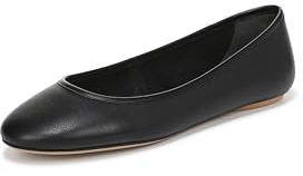 Franco Sarto Women's Christina Ballet Flat Black Leather 7 M