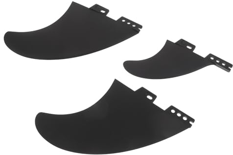 ERINGOGO Juego de Aletas para Sup y Paddleboard 3 Piezas de 54 Pulgadas Aletas de Fcs2 para Tablas de Surf Kayak y Deportes Acuáticos Color Negro Accesorio Desmontable para